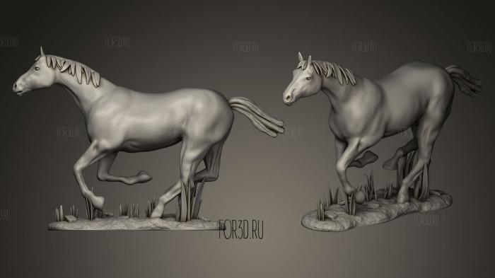 Galloping Horse stl model for CNC